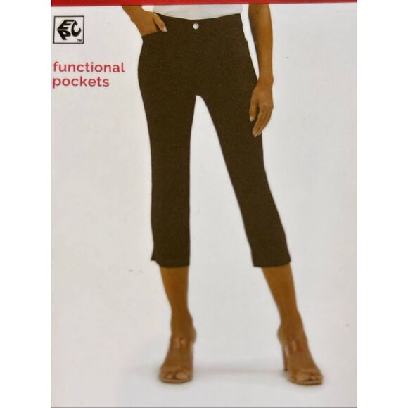 Rafaella stretch Capri black pants slacks size 14 - Picture 1 of 13